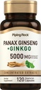 Piping Rock Panax Ginseng & Ginkgo Biloba Supliment 