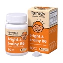 Renzo's Bright & Brainy Vitamina B6, Dissolving Kids Vitamina B6, 60 Sugar-Free Melty Tabs, Oh Orange Flavored
