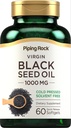 Piping Rock Black Seed Oil Softgel Capsulele de ulei de soia 1000mg 