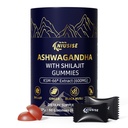 Ashwagandha Gummies cu Shilaj 300mg pentru femei si barbati, Zero Sugar Ashwagandha Suplimente cu Maca Root Powder 
