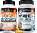 Absorbţie mare Capsule cu biglicinat de magneziu (1 lună de aprovizionare) Plus Glucosamină Chondroitin MSM Triple Supliment cu suport comun de rezistenţă (1 lună de aprovizionare)