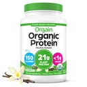 Orgain Organic Vegan Proteina pulbere, Vanilla Bean - 21g Proteina vegetala, 6g Prebiotic Fiber, Fara Ingrediente Lactoză, Nu Adăugat Zahăr, Non-GMO, Pentru Shakes & Smoothies, 2.03 lb (Packing May Vary)
