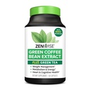 Zewise Health EGCG Green Ceai Extract capsule cu extract de cafea Bean - 50% EGCG + 98% Polifenoli Supliment - Pastile de ceai verde pentru piele si inima de sprijin + Brain Health and Memory Boost - 60 Conte