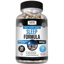 Kaya Naturals - Formula de suport pentru somn cu melatonina - Ajutor Suplimentul de vitamine - Stresul de somn și suport pentru stare de spirit - L-Tryptofan, flori de pasiune, Ashwagandha și More (30 Conte)