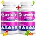 (2 ambalaj) Querbetin Gummies by BioVitalica - Querbetin with Bromelain Vitamina C and Zinc & Elderberry + Vitamina D3-5 in 1 Immune Support - Zinc Querbetin 750 mg for Kids and Adulți
