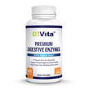 Enzime digestive Premium cu enzime pe bază de plante, susține o mai bună digestia, o mai bună absorbție nutrient (60 capsule de legume non-GMO)