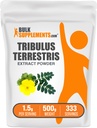 BulkSupplements.com Tribulus Terrestris Extract pulbere - Tribulus Terrestris Suplimente, Herbal Supplement - Gluten gratuit, 1,5g per Serving, 500g (1.1 lbs) (Pachet de 1)