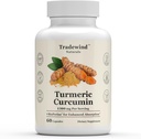Curcumin turmeric 1300mg - Turmeric Premium cu 95% Curcuminoide și extract de piper negru BioPerine - Absorbție îmbunătățită - non-GMO - 60 capsule vegetale - Made in the USA