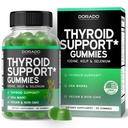 Suport tiroidian pentru femei si barbati (90 Gummies) Ashwaganda, Iod, Bladderwrack, Kelp, & Schisandra - Supliment de sprijin - Aroma delicioasa de mere - non-GMO, Vegan & Gluten-Free (90 Count)