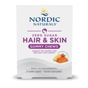 Naturale nordice Zero zahăr păr și piele Gummy Chews, căpșuni Lemonade - 27 Gummy Chews - Biotin + GLA de ulei de Borage - Promovează echilibru sănătos de grăsimi în piele - Non-GMO - 27 Serviri