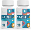 NADH 50mg + CoQ10 200mg + D- Ribose 150mg Supliment, Îmbunătăţiţi NAD + Supliment pentru energie, oboseală, reducerea nicotinamidei Adenina Dinucleotidă, 120 Capsule vegetale
