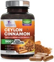 Organic Ceylon Cinnamon Supliment 1800mg - Certified Organic Ceylon Powder Pastile - Energy & Heart Support for Women & Men, Bottled in USA, Antioxidant, Gluten Free, Non-GMO - 180 Capsule