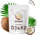 300 buc 2 in 1 Vitamina D3 10000 ui Plus K2 (MK-7) 200 mcg Virgin Nuca de cocos Ulei Softgels cu vitamine D & K suporta absorbtia de calciu, os, imun, & Heart Health 