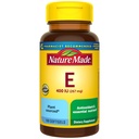 Natural Made Vitamina E 267 mg (400 UI) d- Alpha, Supliment alimentar pentru suport antioxidant, 100 Softgels, 100 zile de aprovizionare