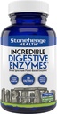 Stonehenge Health Enzymes Digestive Incredibile - 18 Enzime pe bază de plante - Lipase, Lactase, Protează, Amylase, Bromelain pentru gaz, Oboseală (1)
