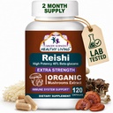 CANCER SCIENCES Reishi Wellness Capsule supliment ciuperci, USDA Extract de ciuperci organice certificate, extra Putere 1500 mg, mare potenta 40% Beta-Glucans, suport imunitar, anti-îmbătrânire, 120 capsule