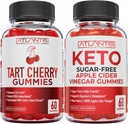 Atlantis Nutrition Tart Cherry 60 Gummies + Sugar Free Keto Apple Cidru Oţet 60 Gumries
