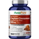 NusaPure Ceylon Cinnamon20:1 Extract, 500 mg echivalent cu 10.000 mg Per Caps 