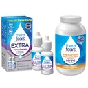 TheraTears 1200mg Omega 3 Supliment pentru Nutritie Ochi, Seminte organice Trigliceride Ulei de pește și vitamina E, 180 Conte cu picături de ochi Thera lacrimi pentru ochi uscat, 0,5 Fl Oz, 15 Ml, 2 Pack