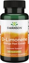 Swanson D-Limonen - Orange Peel Extract Supliment Promovarea sănătății celulare - Formula de înaltă potențial de susținere a apărării sănătății - (60 capsule, 250 mg fiecare) (1 ambalaj)