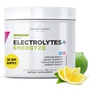 Livingood Daily Electrolytes Powder, Electrolytes Hydration Powder cu vitamina C, Taurină, D Ribose & FOS, Sugar Free Electrolyte Drink Mix, Keto, Gluten Free, Lemon Lime Flavor, 30 Servings