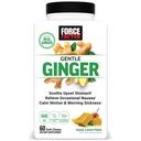 Force FACTOR Ginger Chews Gentle pentru Greaţă Relief, Motion Sickness, şi Morning Boală, Ginger Supliment cu vitamina B6 pentru suport digestiv, non-GMO, Honey-Lemon Ginger Flavor, 60 Soft Chews