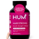 HUM păr puternic zilnic de creștere a părului Supliment cu Biotin, Zinc, Vitamina B12 pentru a sprijini creșterea, Acid folic și vitamina B12 Vitamine pentru suport sănătos pentru păr pentru femei și bărbați, 30 capsule Vegan