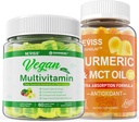 Gume ecologice Turmeric 1000mg cu multivitamine Vegane pentru Femei Barbati