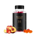 Vitamine negre Girl - Vitamina D3 Gumiile, pentru imun, energie, și suport osos, 2000UI (50mcg) Vitamina D per servire, gluten-free Vitamina D Gumies