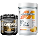 MuscleTech Creatin + Whey Proteine Izolate Bundle Platinum Creatine Iso Whey Clear, Orange