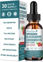 Glucosamină Chondroitin MSM Picături lichide-w/Elderberry, Boswelia & Acid hialuronic-Extra Putere Suport comun pentru mobilitate, flexibilitate & oase, Absorbție ridicată,60ml (2 fl oz)