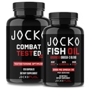 Suplimente combustibil Jocko Bundle - Booster de testare pentru bărbați + ulei de pește Omega 3 (2 ambalaj) Antioxidant puternic și musculare constructor