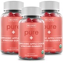 WellPath Pure Organic Apple Cidru Oţet Gumries din Mama (3 Pack) - Made with Ginger for Gut Health 