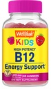 Ei bine, vitamina B12 Gume pentru copii - Boost Energy, Imbunatatirea Functiei Creierului, si Consolidarea sistemului imunitar - non-GMO, Gluten-Free - Mare Tasting Aroma Berry - Usor de mestecat - 60 Gume