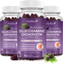 Mulittea Glucosamine Chondroitin Gumies - supliment suplimentar de suport comun de putere cu MSM & Elderberry pentru comun natural, suport imun antioxidant pentru adulți, bărbați și femei-(3 ambalaj)