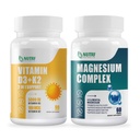 Vitamina D3 K2 cu ulei MCT 90 Softgels & Magneziu supliment Complex de rupere 