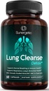 Sunergetic Premium Lung Supplement - Lung Cleanse & Detox Supliment cu Mullein Leaf, NAC, Bromelain & Boswellia-Lung Health Formula pentru respiratorii, respirație & Bronhial Health-60 Capsule