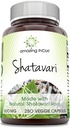 Uimitoare India Natural Shatavari 500 Mg per Servire 250 Capsule Veggie Supliment 