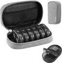 Serfeymi Weekly Travel Pill Organizator 2 Times A Day AM PM Upgraded Black Pill Box 7 Ziua cu Portable Zipper Canvas Pill Case, Medicina Organizator pentru pastile, vitamine, suplimente, uleiuri de pește - Grey 01