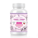 Probiotice pentru femeile cu prebiotice Cranberry D- Mannos Enzime digestive & Hibiscus 34 Tulpini 100 Miliarde CFU Suplimentul de îngrijire feminină pentru Vaginal Gut urinare de sănătate și pH Echilibru suport