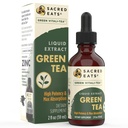 Picături de extract lichid de ceai verde - Suport imun (Antioxidanți și polifenoli) Supliment. Promovează energia blândă. Ingrediente organice, non-GMO, alcool și gluten fără (nefavorizate)