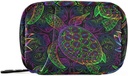 Pill Box Boho Sea Turtle cu lotusuri și Mandala 7 zile Pill Case Travel Pill Organizator sac cu Zipper Portabil Weekly Vitamina Medicina Holder Pouch Bag