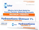 Putere maximă Globe Hydrocortizon Unguent transparent 1%,1 oz 