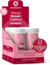 Uimitoare Iarbă Electrolit tablete, Fizzy Greens tablete de aromatizare cu apă cu vitamine, Hidrate căpșuni Lemonade, 10 Count (Pachet de 6) (Pachet mai Vary)