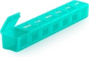 Sukuos Extra Large Weekly Pill Organizator, 7 Day Daily Pill Box Caz Artrită prietenoasă, Silkscreen Printed Medicine Container cu Lid clar pentru vitamine, uleiuri de pește sau suplimente (Cyan)