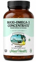 Maxi Health Omega 3 Supliment - Omega-3 Concentrat de ulei de pește - Sursa de potență superioară de acid gras EPA/DHA - inimă, creier și sănătate comună - Kosher Certified Wild Caught Fish - 90 Vegetarian Softgels