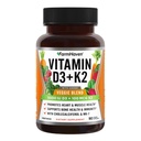 FarmHaven Vitamina D3 K2 Capsule - 5000 UI D3 și 100 mcg K2 - Colecalciferol MK7 împreună cu Veggie Fruit Blend - Vitamina D K2 Suplimentul pentru Sistemul imunitar și sănătatea inimii - Vegetarian, Non-GMO, 90 Capsuri