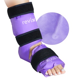 REVIX Ankle Ice Pack Wrap, Reusable Foot Cold Pack, Purple | Ankle Ice Wrap with Soft Plush Lining, Flexible Gel for Plantar Fasciitis, Achilles Tendonitis & Post-Workout Recovery