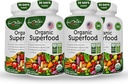 Ecologic Greens fructe și legume Complex - Cel mai bun supliment alimentar cu 14 Greens și 14 fructe și legume cu ingrediente organice Alfalfa și antioxidante non-GMO 240 capsule