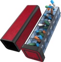 Pill Organizator 1 timp pe zi, Pill Box 7 zi, Weekly Travel Pill Case, Daily Large Deţinătorul de medicamente Container, O dată pe zi Pillbox Distribuitor pentru Vitamina, Medicina, Pastile, Supliment (Red)